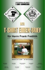 Ehrenbrief von unserem "Kondi" Frank Frettlh